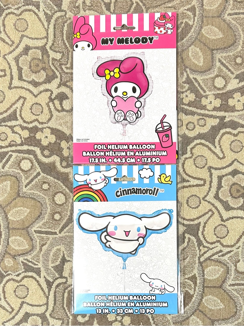 4/$20 Foil Helium Balloons: My Melody & Cinnamoroll Hello Kitty Sanrio